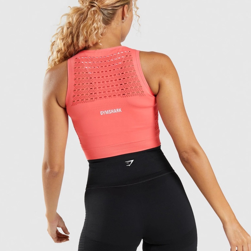 Gymshark energy crop top size S orange * not pink like the stock photo* EUC
